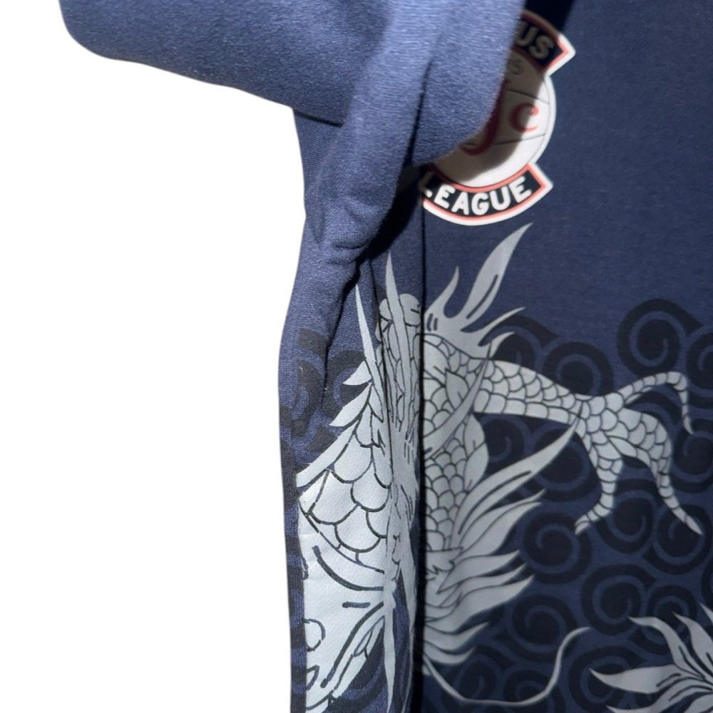 Blind Rooster NYC Campus League Dragon Graphic Sweatshirt Size Large Navy NWT - Picture 2 of 12